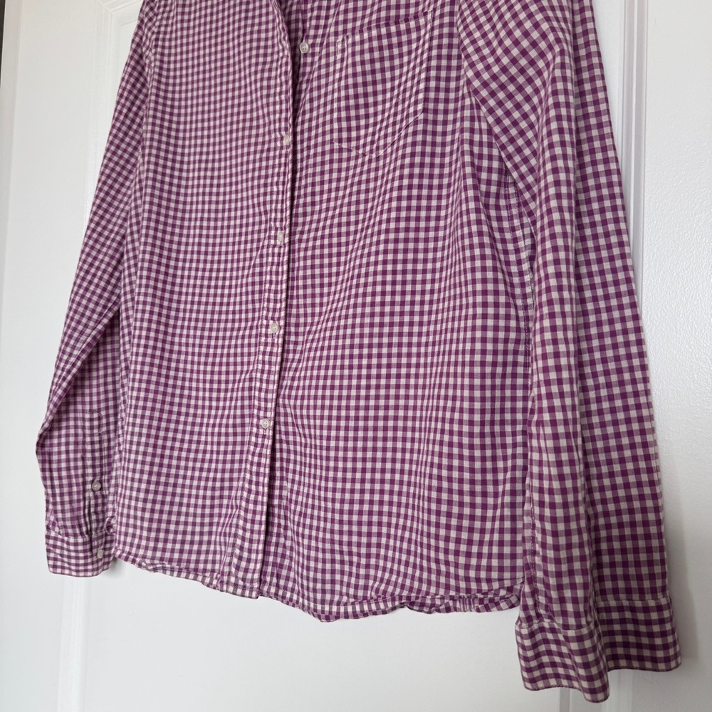 MADEWELL Broadway & Broome Women’s Gingham Boyshirt Button-Down Shirt Large EUC - Picture 2 of 12